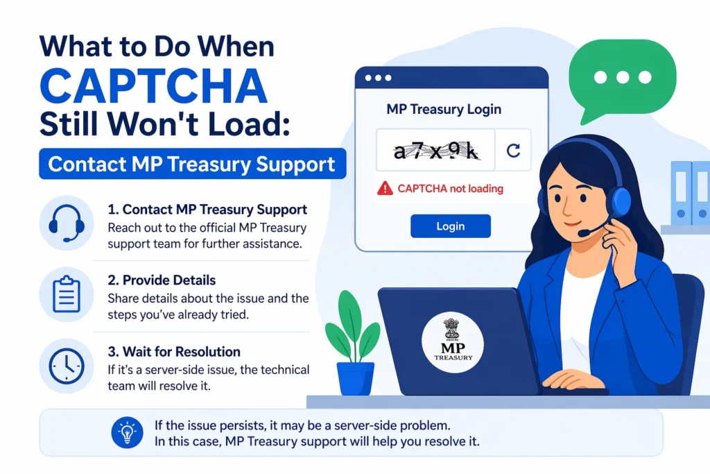 What to Do When CAPTCHA Still Won't Load Contact MP Treasury Support