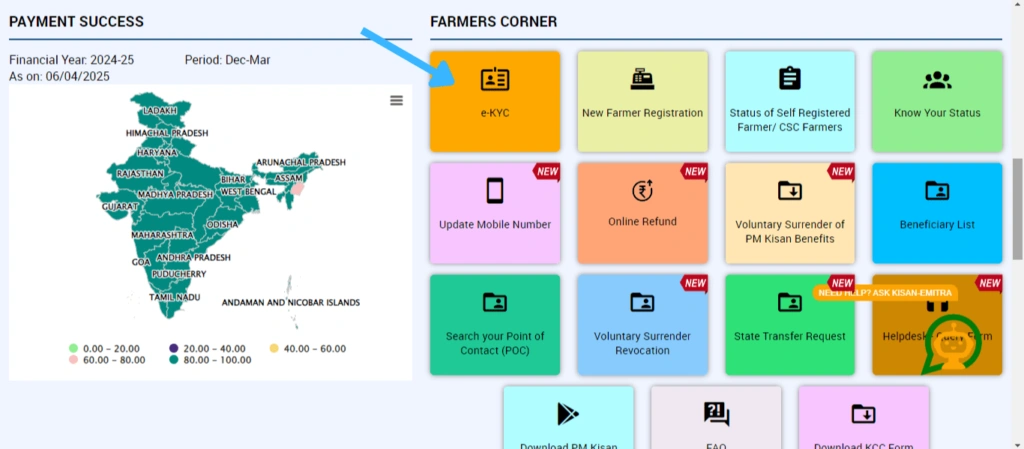 Click on ‘e-KYC’